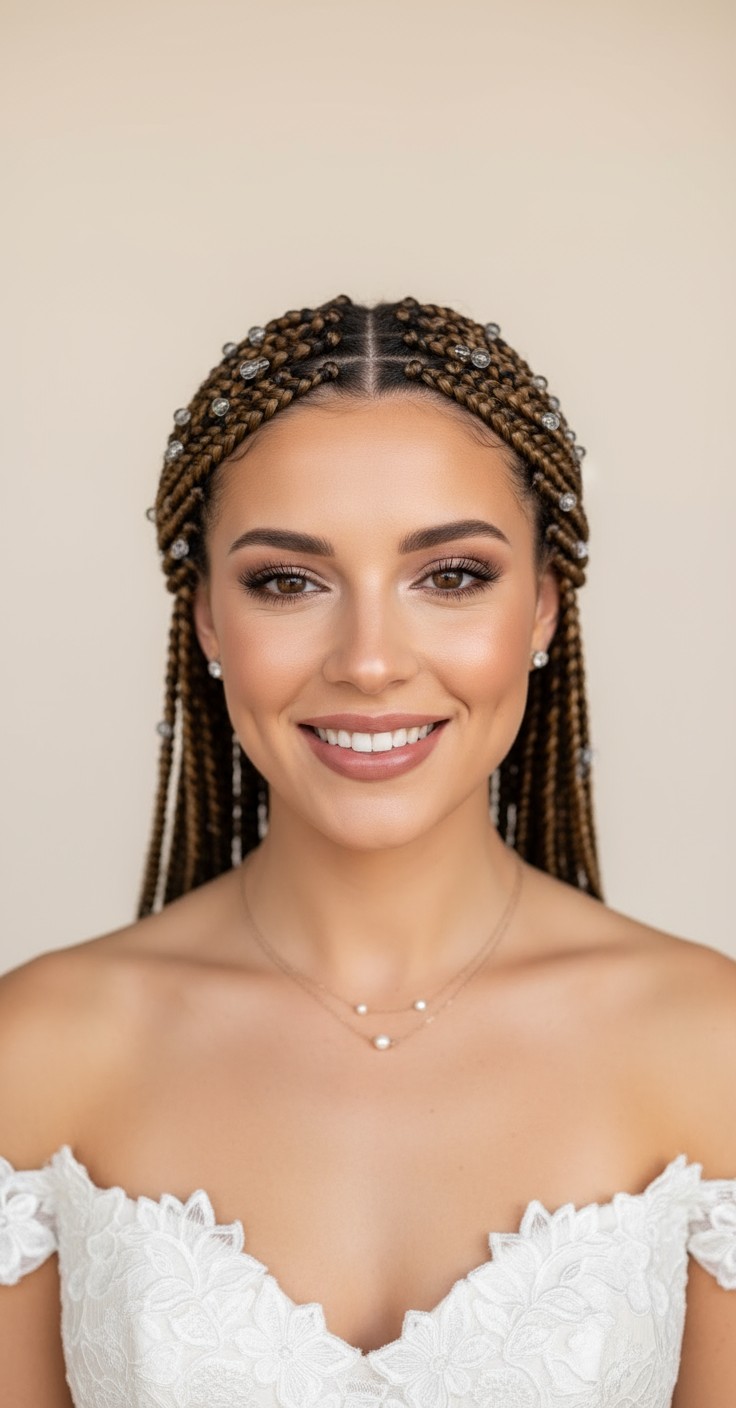 After Knotless Box Braids With Beads